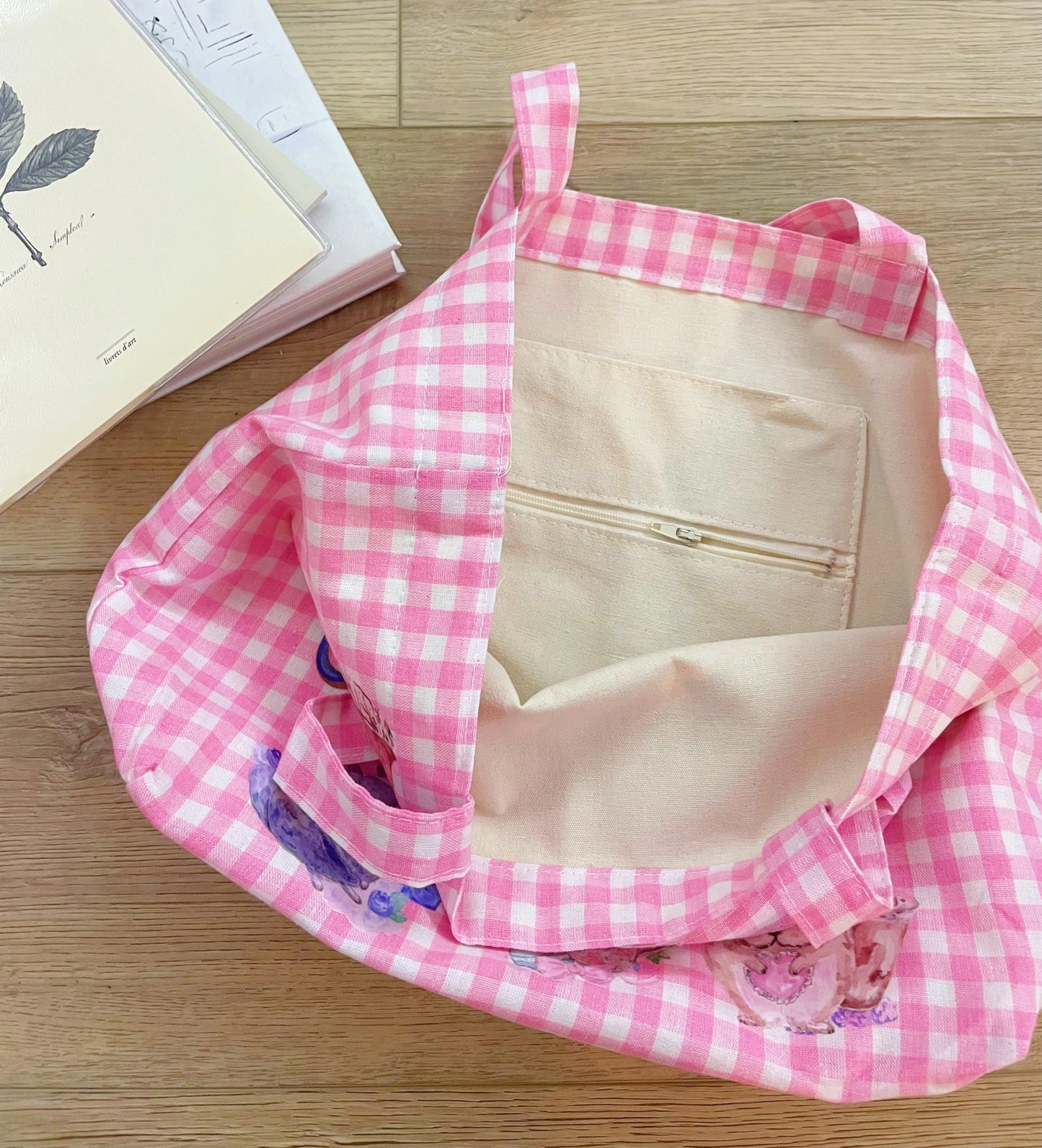 Chinchilla Cafe Pink Tote Bag. - strawberryinmint