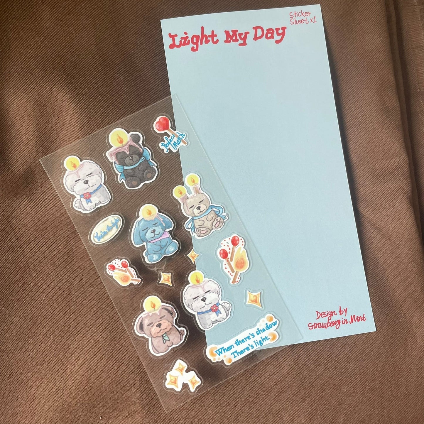 Light My Day Sticker Sheet - strawberryinmint