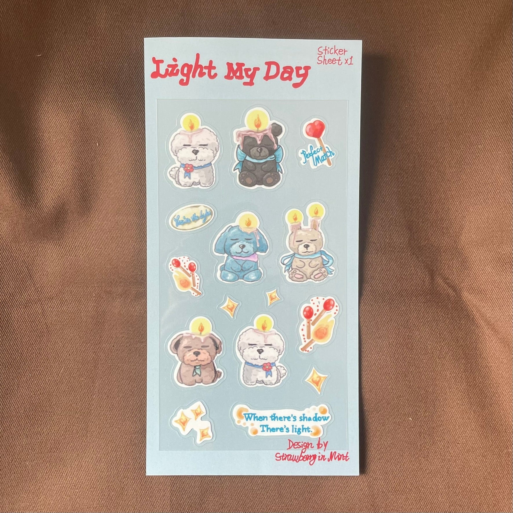 Light My Day Sticker Sheet - strawberryinmint