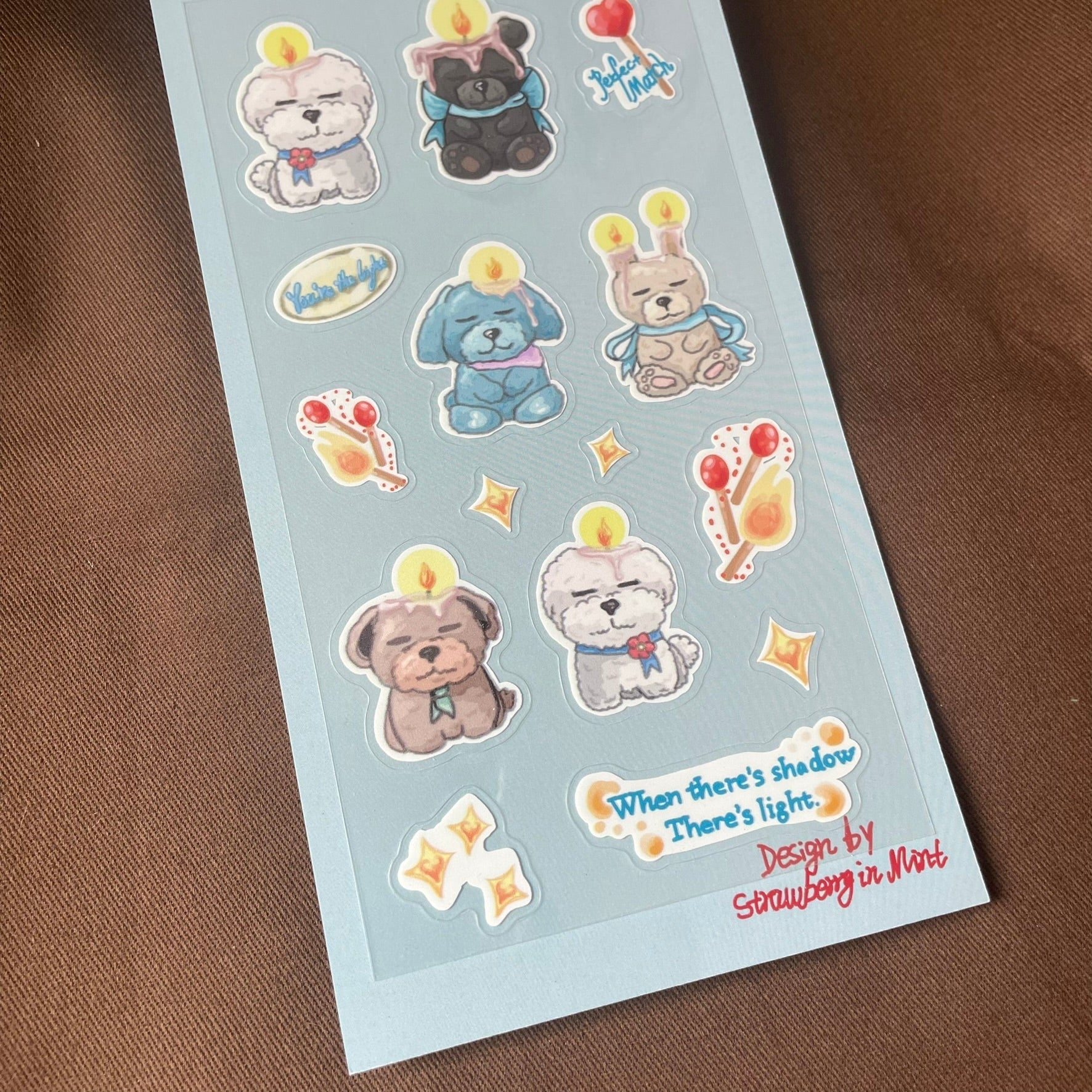 Light My Day Sticker Sheet - strawberryinmint