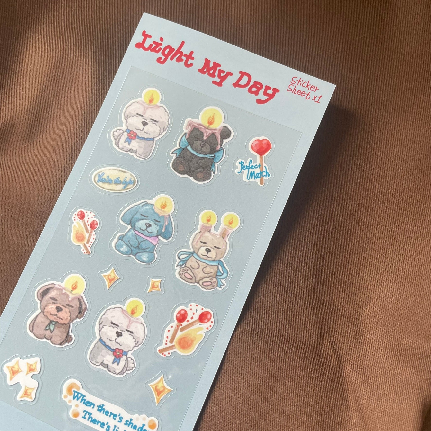 Light My Day Sticker Sheet - strawberryinmint