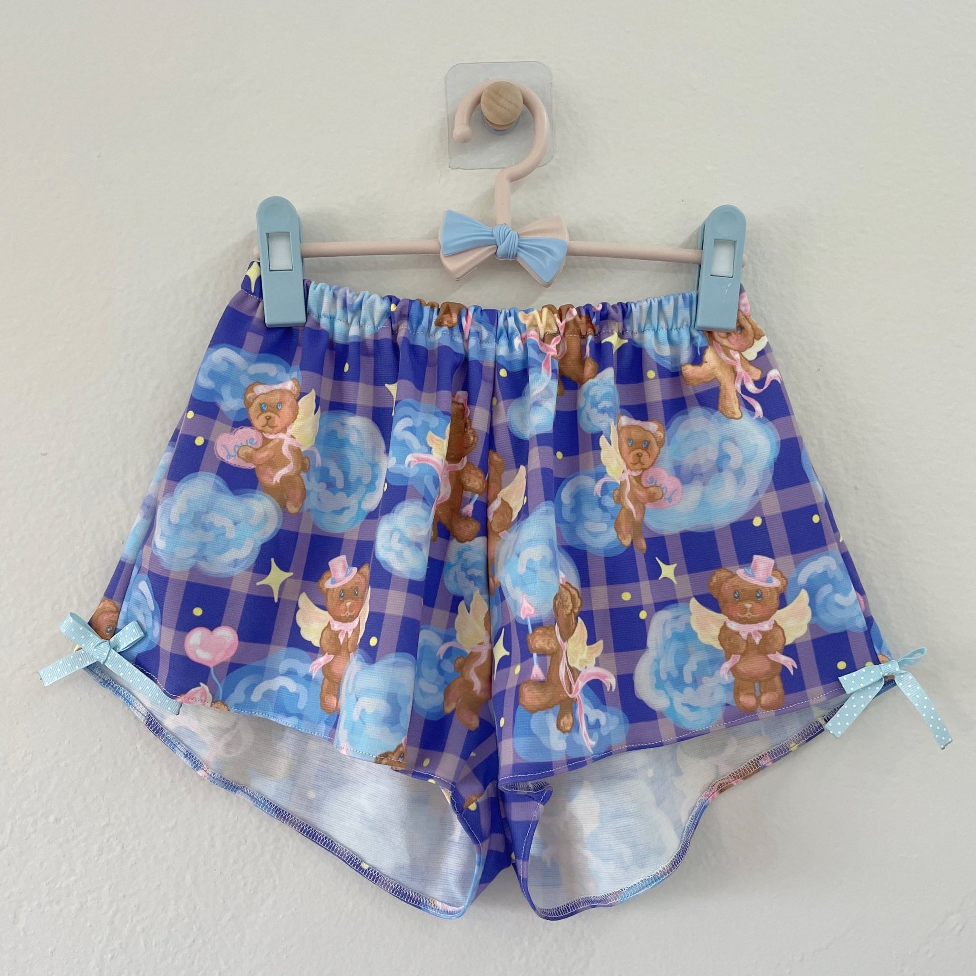 Night Sky & Bears, Handmade Short Shorts - strawberryinmint