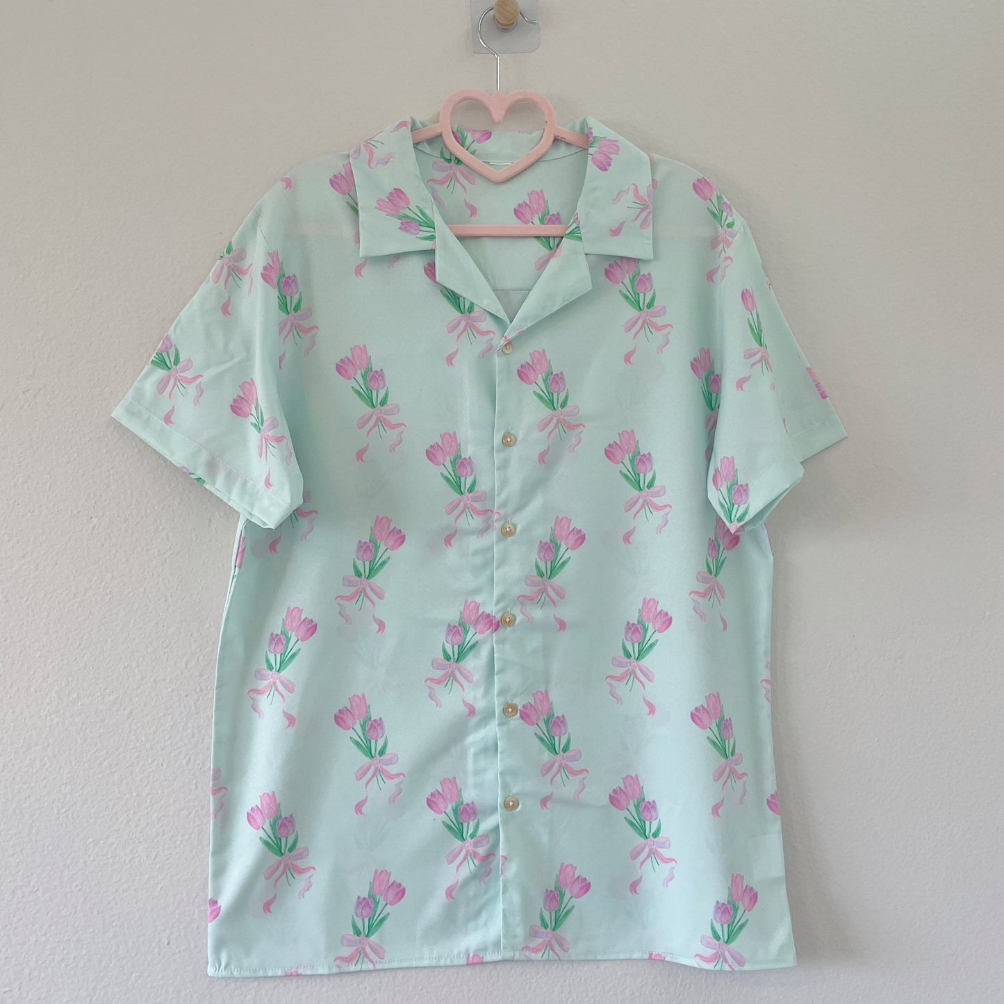 Tulip Dream, Short Sleeves Light Weight Shirt. - strawberryinmint